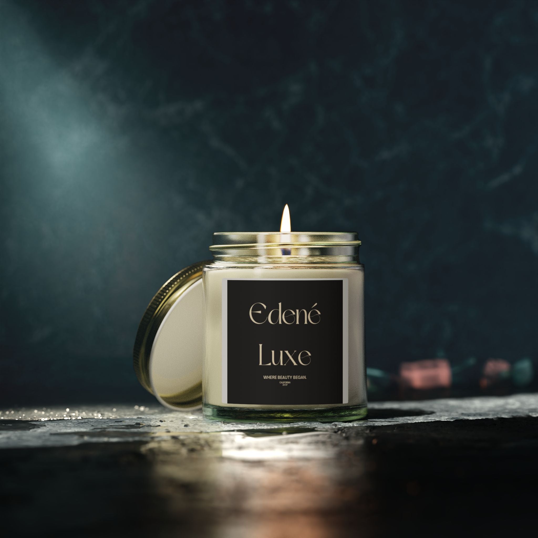 Silken Petal Candle — Luxe Scented Coconut Apricot Soy Blend (4oz & 9oz)