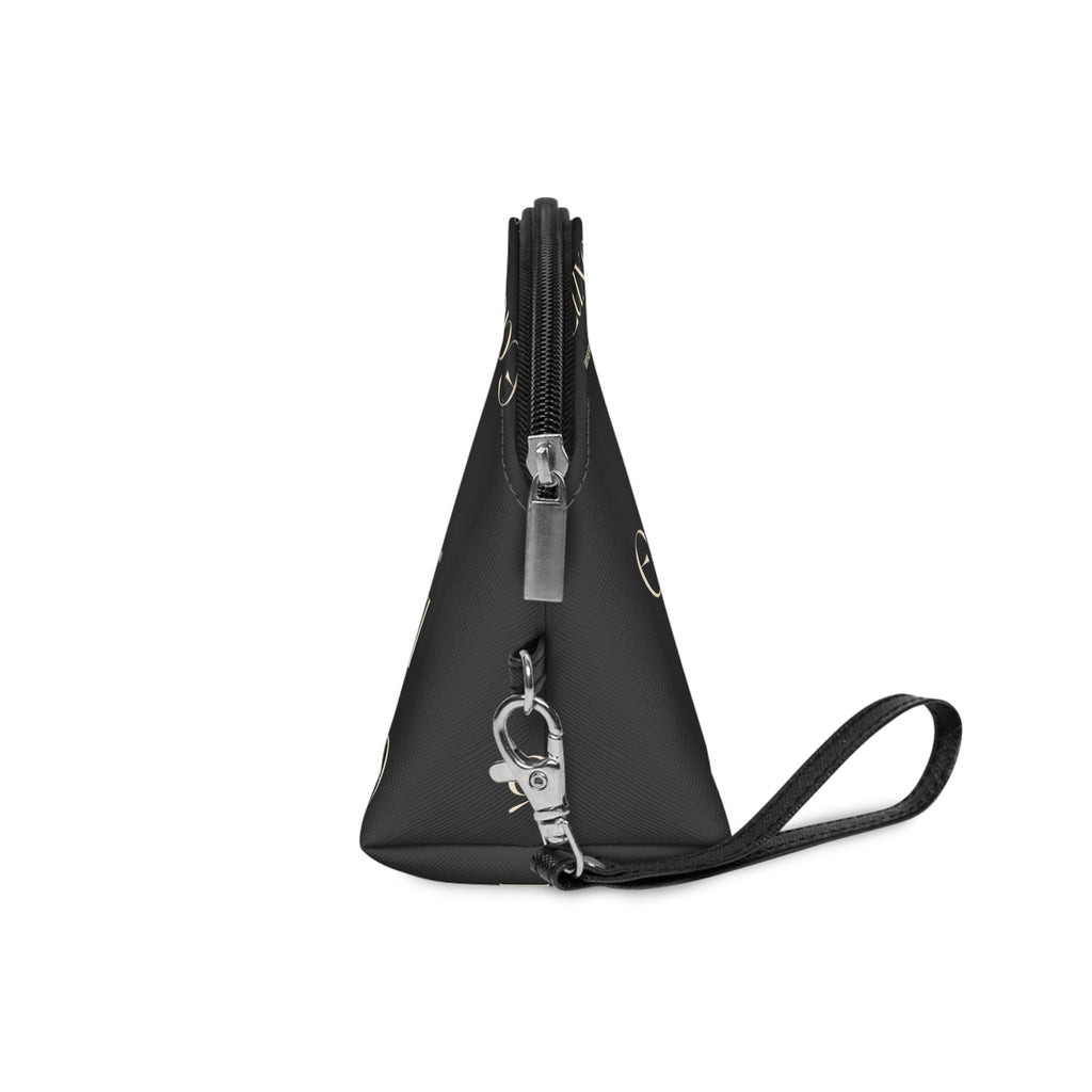 Luxury Monogram Makeup Bag — Black 'Edene Luxe' Cosmetic Pouch